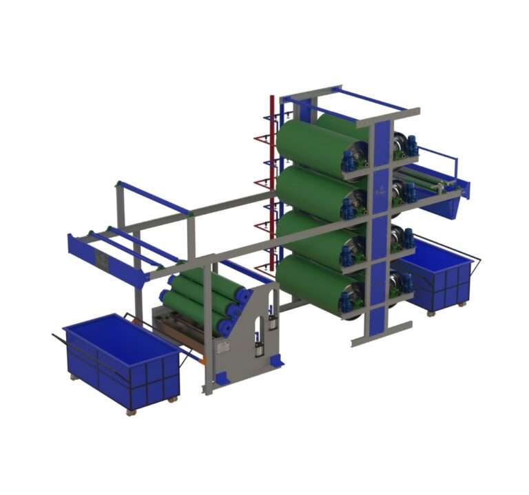 Vertical 8 Cylinder Drying Range with Three Bowl Mangle